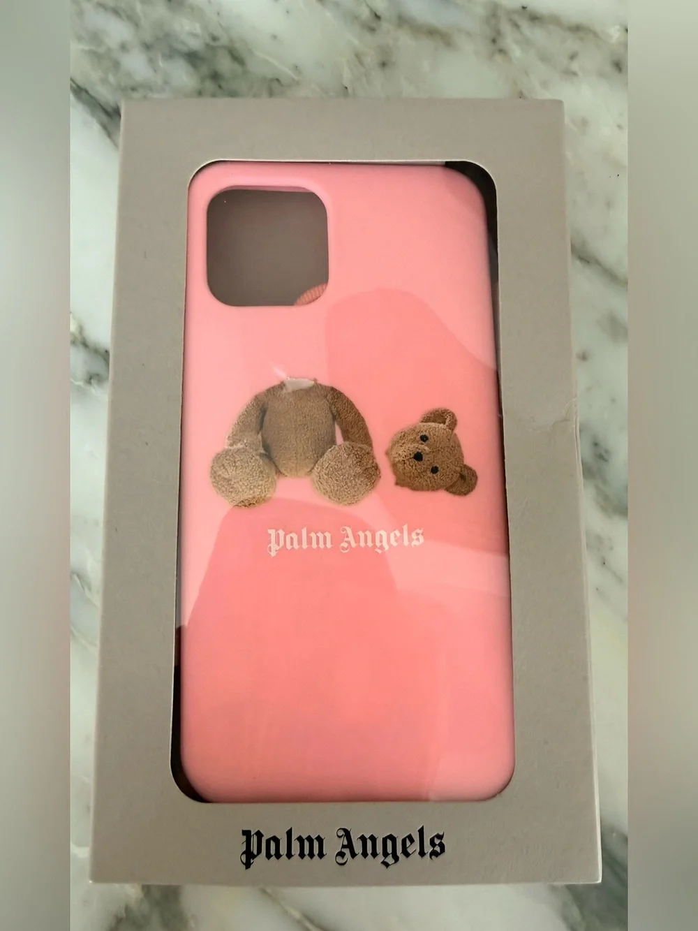 Palm Angels Pink Teddy Bear Phone Case With Lanyard Nib 12 Pro